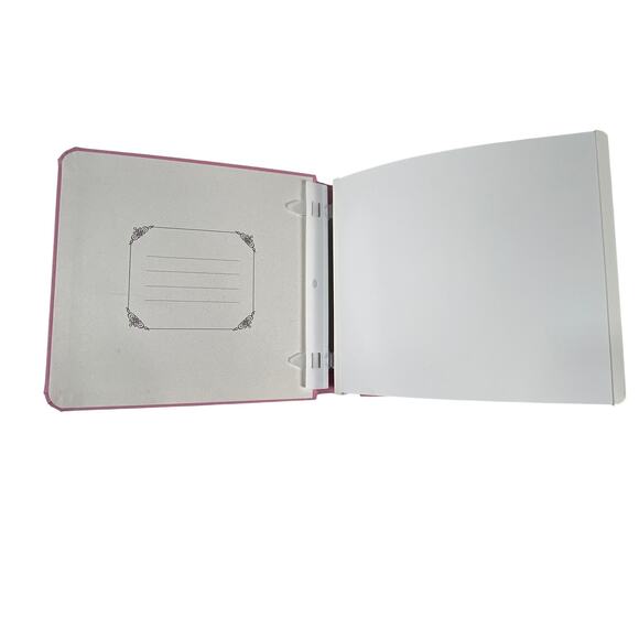 Creative Memories 7x7 Sentiments Scrapbook Album Pink White Pages Silver Foil - Picture 9 of 11